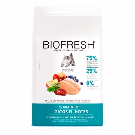 Biofresh sp natural gatitos hígado de pollo, manzana, te verde y arándano 1.5 kg