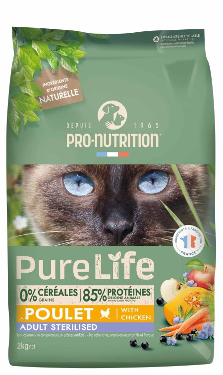 Pro Nutrition pure life cat sterilized with chicken 2 kg