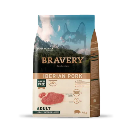 Bravery adult iberian pork larg/med  4 kg