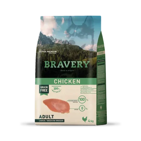 Bravery chicken adult large/medium breed 4 kg