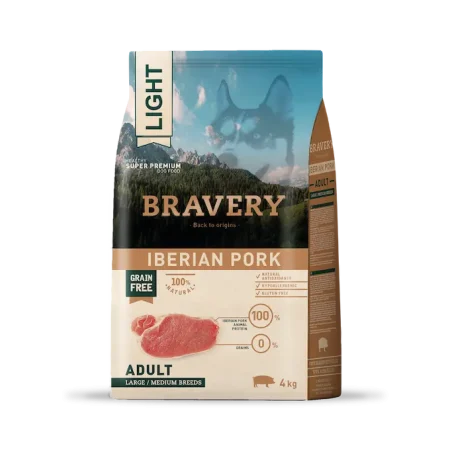 Bravery adult iberian pork light larg/med 4 kg