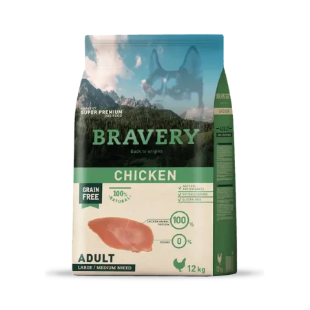Bravery adult chicken larg/med 12 kg