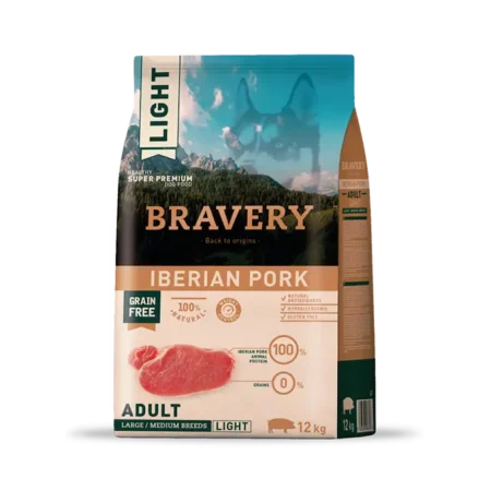 Bravery adult iberian pork light large/med 12 kg