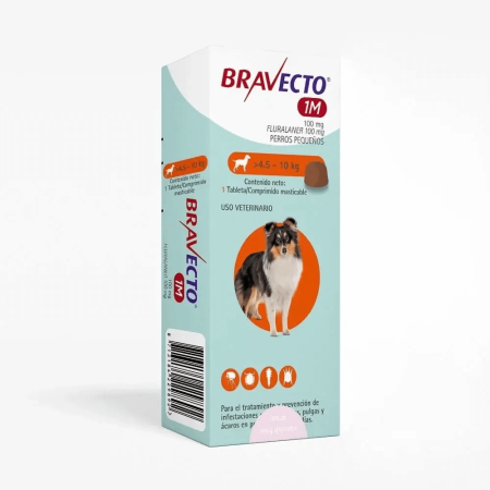 Bravecto perro 1m - 100 mg - (4.5 - 10 kg)