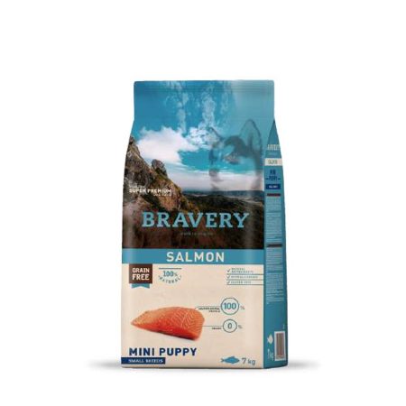Bravery mini puppy salmon 7 kg Base